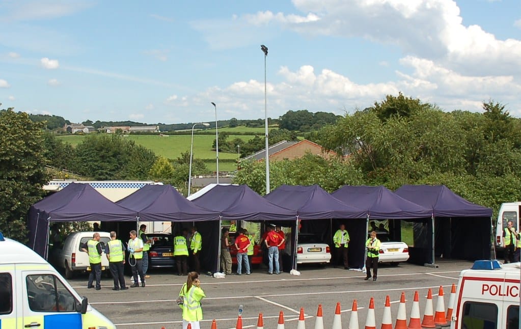 emergency services using surf & turf instant shelters pop up gazebos