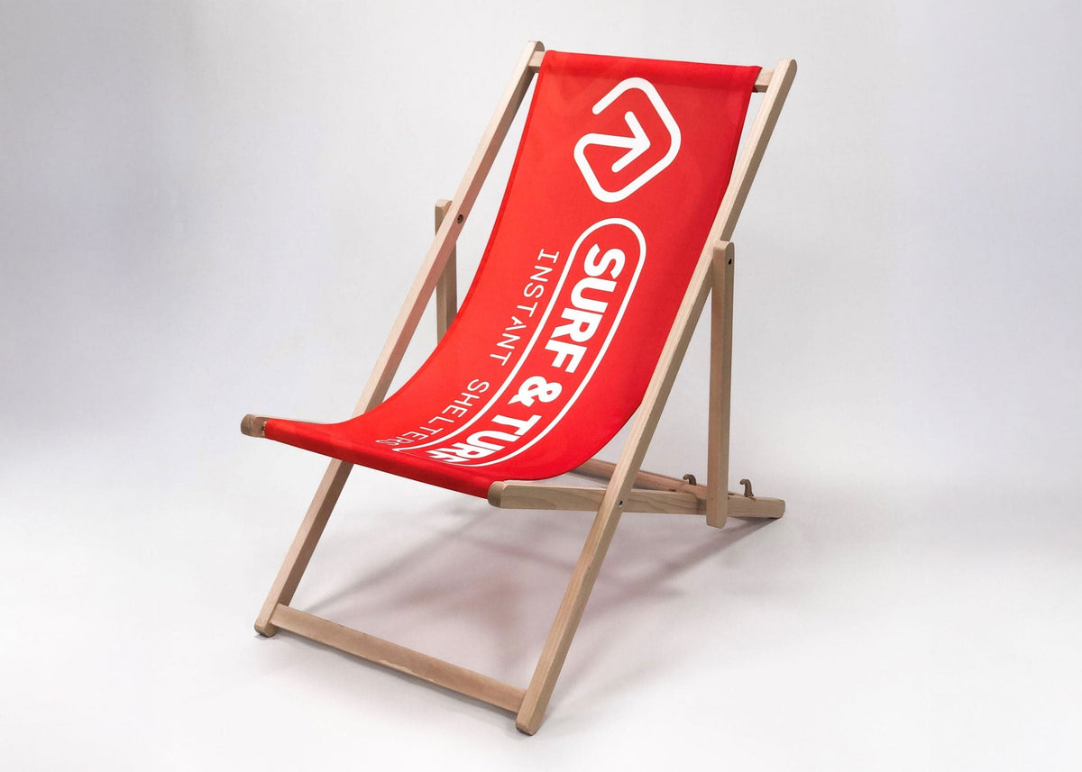 Custom Branded Deck Chairs by Surf & Turf Instant Shelters