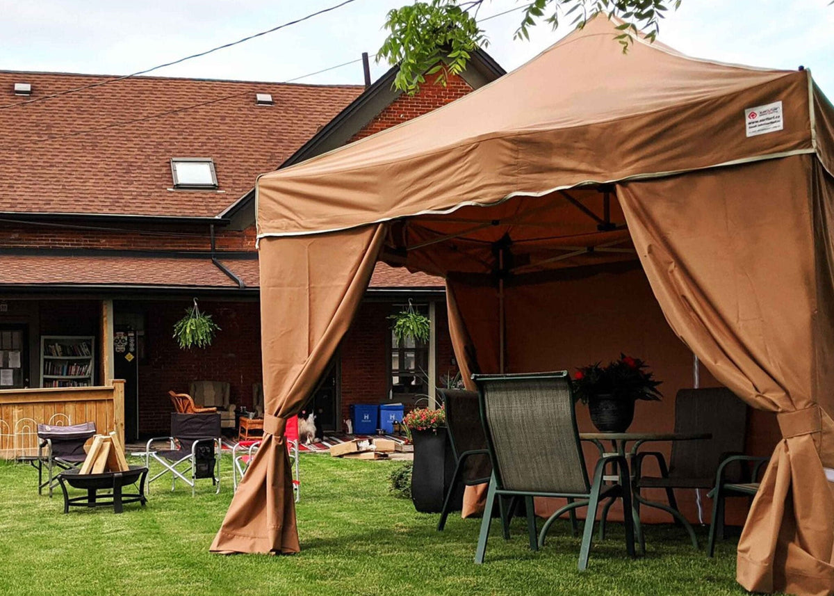 brown garden gazebo by surf & turf
