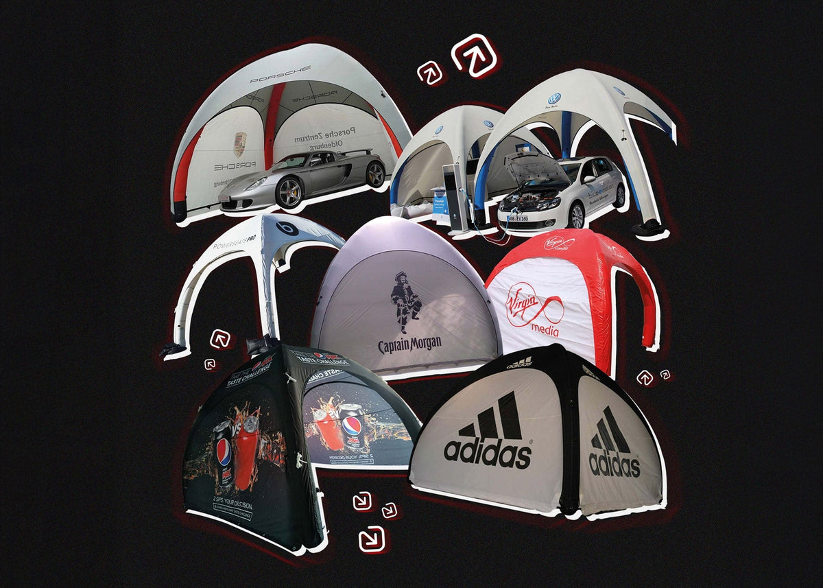 Printed Inflatable Domes by Surf & Turf Instant Shelters