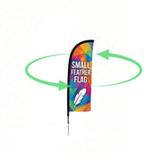 Clearance: Printed Small Feather Flag (Double Sided)