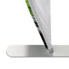 Stretch fabric snake stand hero frame foot close