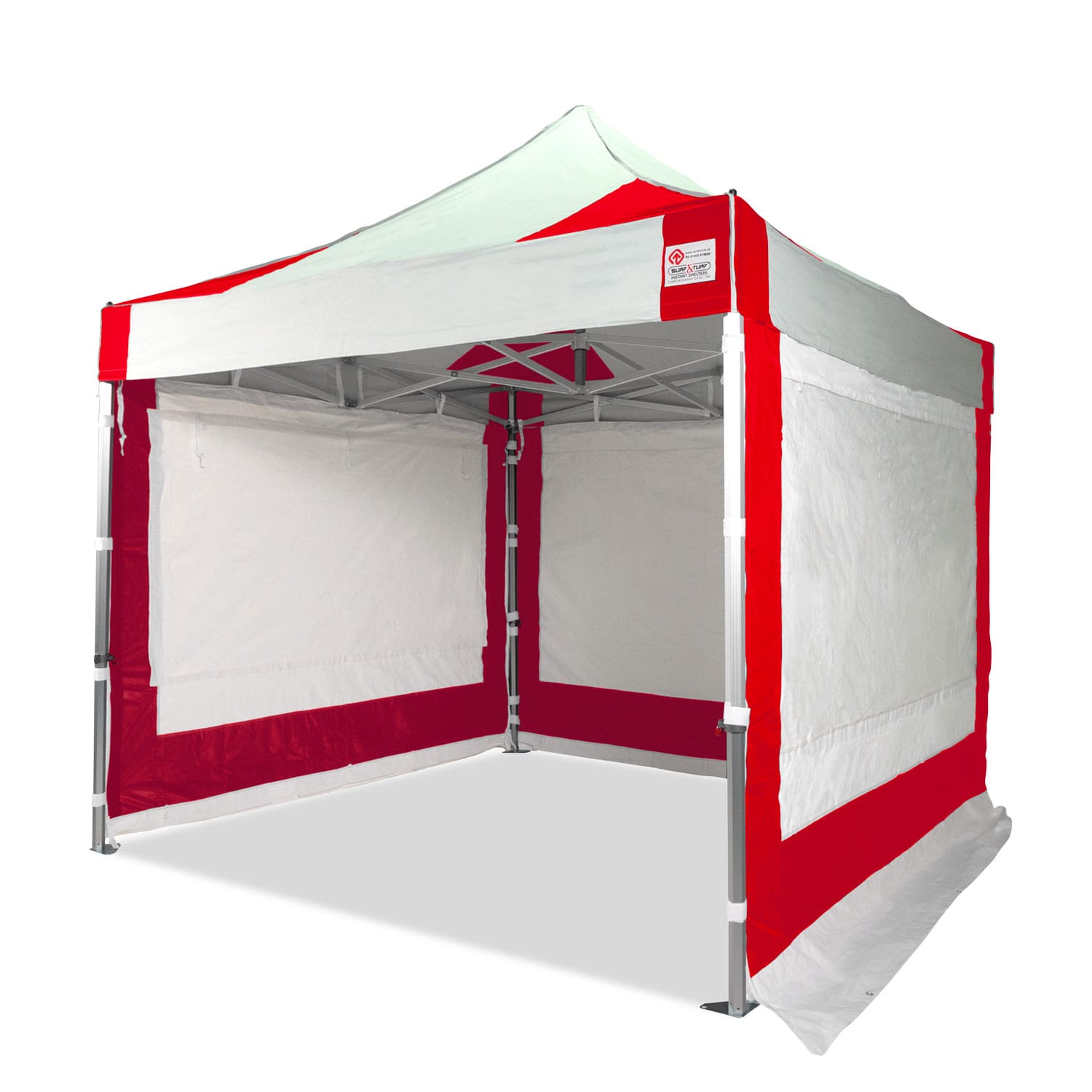 Clearance: 3m x 3m Canopro Elite Gazebo – White & Red