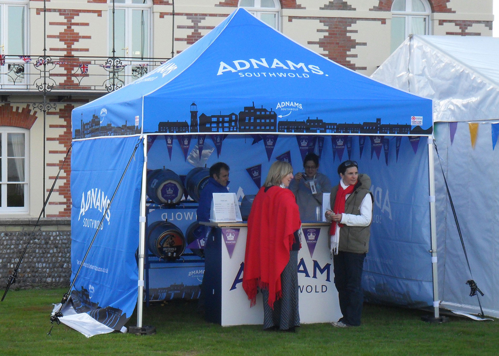 3mx3m branded adnams gazebo at a trade show