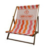 Giant custom printed deckchair for outdoor advertising and events, front view