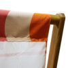 Close-up of the FSC-certified wooden frame and heavy-duty joints on the Giant Deckchair, highlighting sturdy construction.