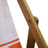 Close-up of the FSC-certified wooden frame and heavy-duty joints on the Giant Deckchair, highlighting sturdy construction.